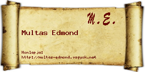 Multas Edmond névjegykártya